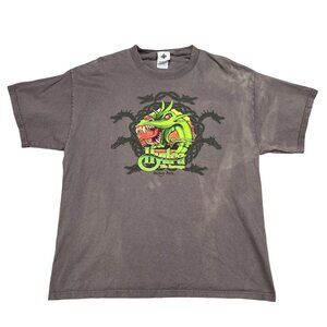 Dorney Park Hydra the Revenge Roller Coaster Grey T-Shirt Size Large